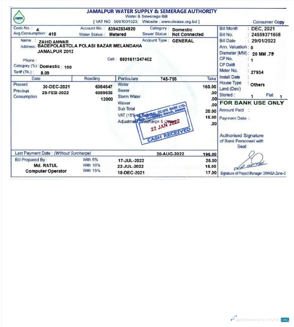 download download INDIA JAMALPUR utility bill Word and PDF template PDF template PDF template